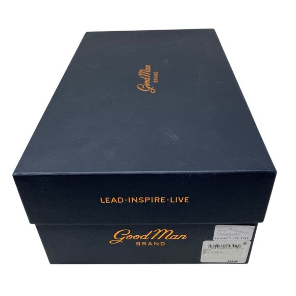 Good Man Brand Sneakers Mens 13 Legacy Lo Top Midtown Stripe Army Vachetta Suede - Picture 8 of 14